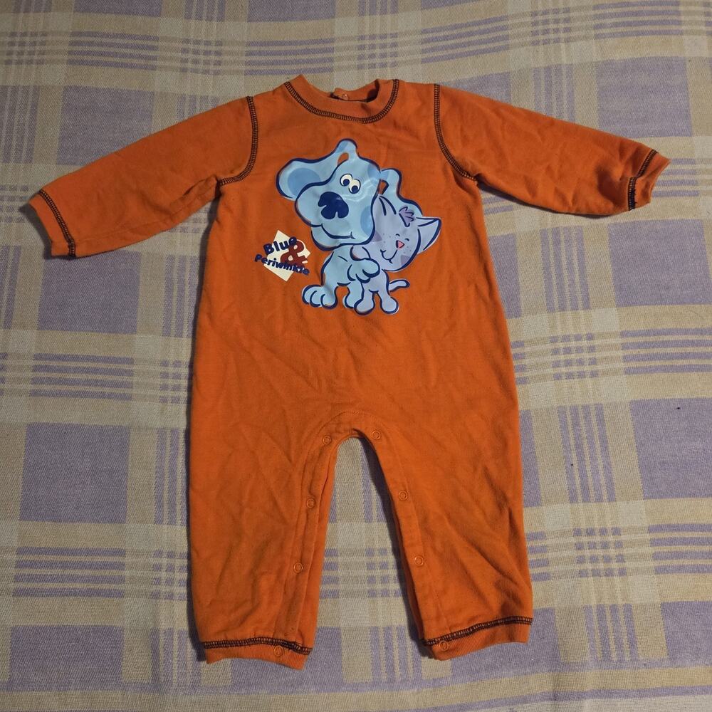 Vintage Blues Clues Overalls 18M Y2K 90s Periwinkle 2003 Nick Jr Nickelodeon Tv